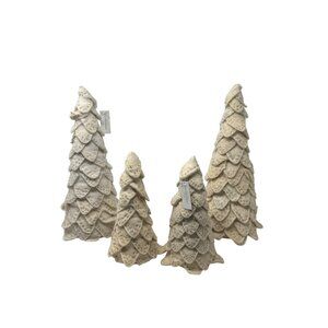 Set Of 4 Threshold Wool Felt Christmas Decor Trees